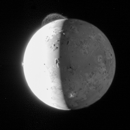 Tvashtar volcano eruption on Jupiter's moon Io